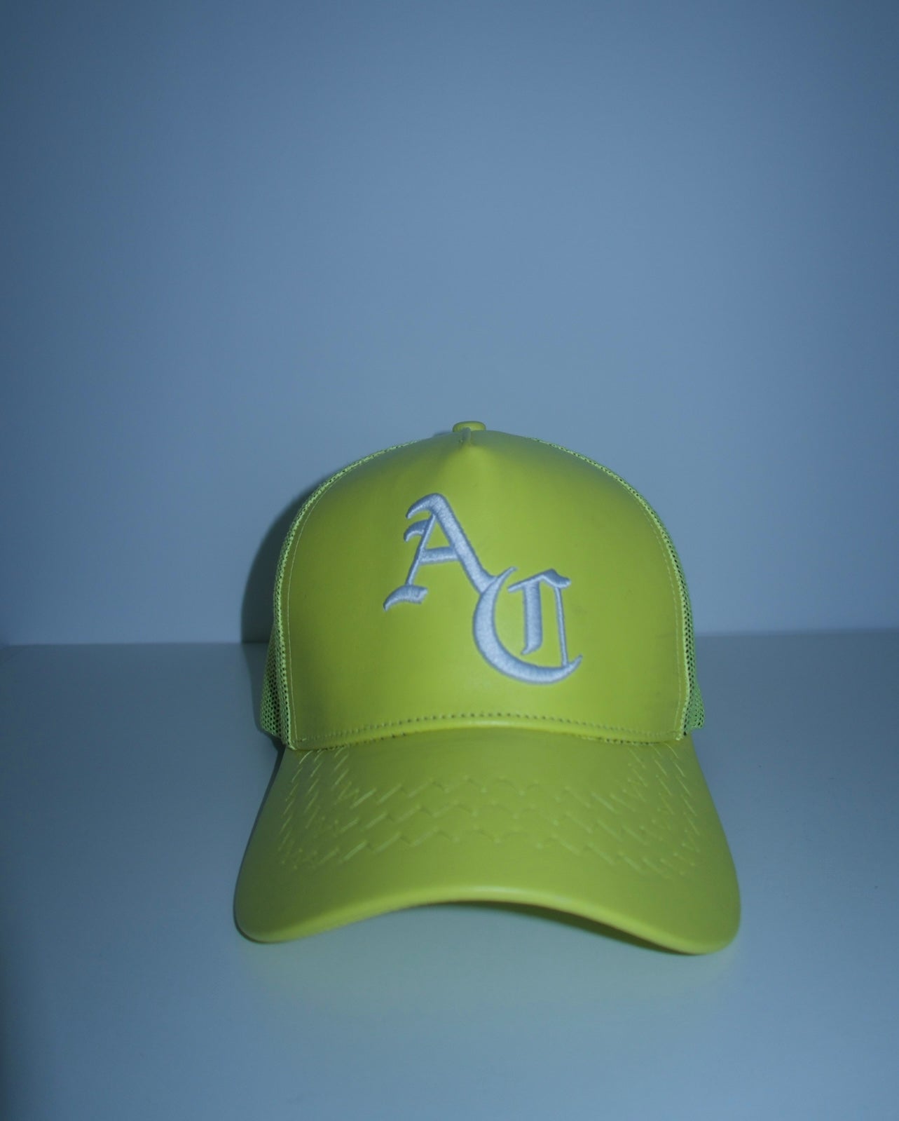Yellow Leather AC TRUCKER HAT